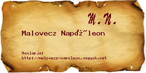 Malovecz Napóleon névjegykártya